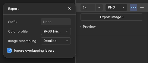 Figma PNG export options
